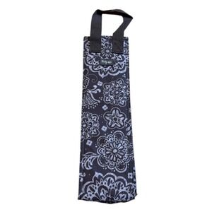 NEW Thirty-One Wine Cooler Thermal Bag Brown White Floral Paisley Bottle Carrier